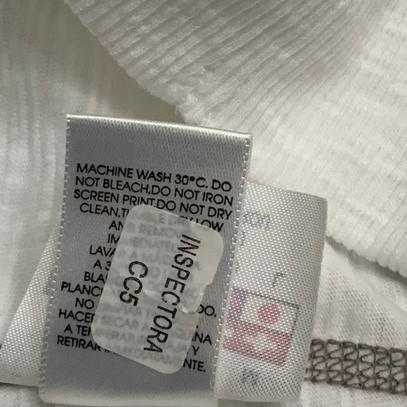 Spyder VNECK SLUB ATHLETIC TOP - White/Grey - Picture 9 of 10